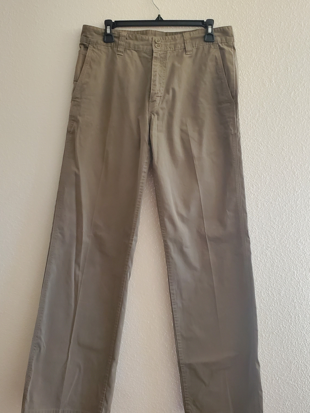 John Varvatos U.S.A Men's Green/Khaki Straight-Leg Pants Size 32